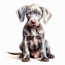 Wandtattoo Aufkleber Weimaraner Welpe Wandaufkleber 18X18cm Groß