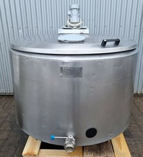 650 ltr. Milchtank Edelstahltank Edelstahlfaß Biertank Honigtank rund RFT