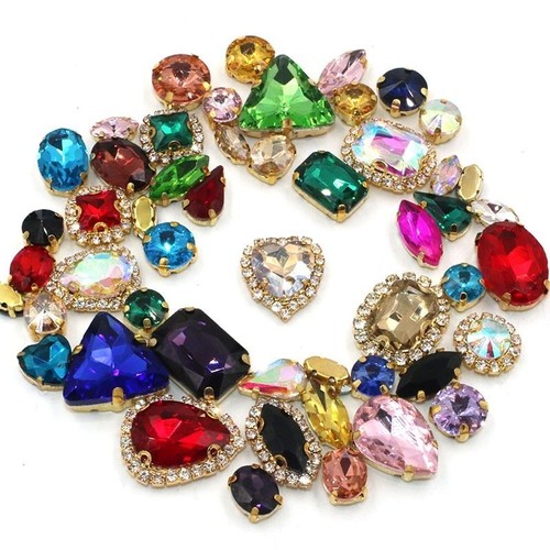 50pcs strass kristall nähen - 50pcs,