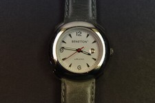 antike Herrenarmbanduhr von Benetton, by Bulova, Skelettwerk, Handaufzug läuft!