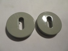2x HEWI Schlüsselrosette nur Abdeckung grau  Durchmesser 5,4 cm  8 mm dick