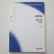 Werkstatthandbuch Volvo S40 / V40 Modelljahr 2003 Elektrische Schaltpläne