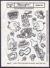 DDR Haftdruckabriebfolie « typofix » Blatt 4132 „Zum Neuen Jahr“ (BN 2557)