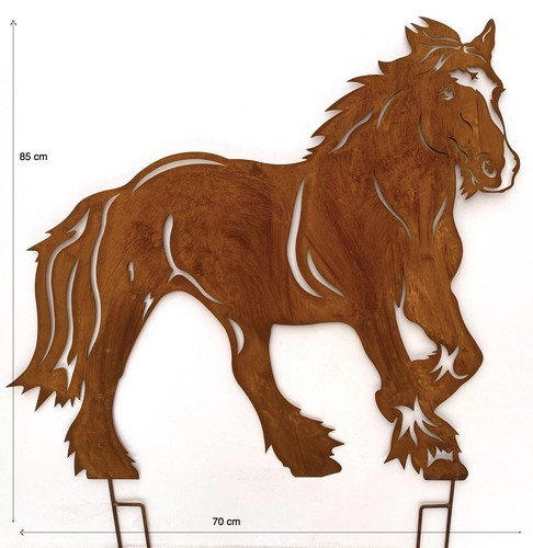 Pferd edelrost gartenfiguren - edelrost,