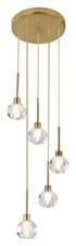 Rabalux 5396 Pendelleuchte 5 Spots Kassia, G9, gold, Kugel-rund, Klassisch, ø300