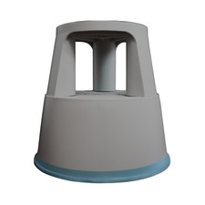 Westcott Rollhocker Dunkelgrau, Tritthocker 3 Gleitrollen, Stopautomatik