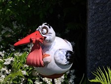 Keramik Storch Geburt