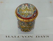 Ltd Ed Halcyon Days York Minster Buntglasfenster Emaille Box - 1 1/2"