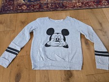H&M  Mädchen Sweatshirt Pulli grau Mickey Mouse Gr. 146 152