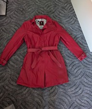 ROTER Nappaledermantel - Neu -