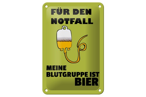 Blechschild alkohol 12x18 - blechschild,