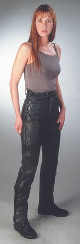 Leder schnürjeans - leder,,