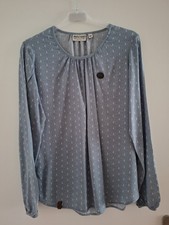 Naketano Bluse Oberteil Shirt Langarm Anker Maritim blau Gr. M  38 40 w. NEU