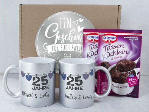 Geschenkbox silberhochzeit - geschenkbox, 25