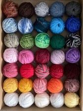 Wollpaket Restwolle Wollreste, Basteln, Weben, Webrahmen kl. Handarbeiten 35 Kn.