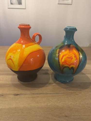 Vintage keramik henkelvasen - 2,