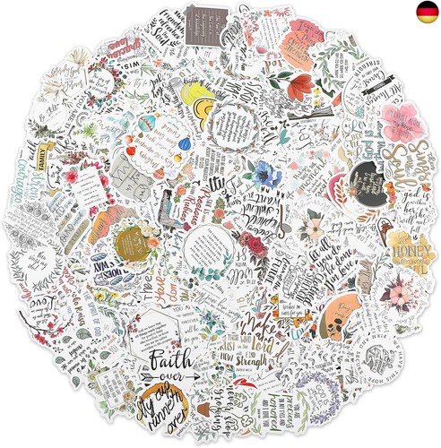 200 stück bibelvers aufkleber - 200,