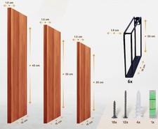 Wandregal 3er Set Hängeregal 43/33/23cm Wohnzimmer Schweberegal Weiß/Grau/Braun