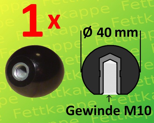 Kugelknopf m10 ø40mm schwarz - m10,