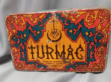 Blechdose TURMAC 25 Cigarettes ORANGE Bout Or Zigarettendose wohl Belgien 1930er