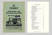 FENDT Dieselross F 12 GH   Betriebsanleitung Schlepper Original 1953