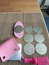 Nageldesign Stempelset mit 7 Schablonen und Aufbewahrungstasche, gebraucht