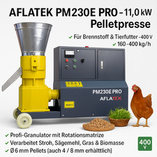 11kw Pelletpresse Pelletmaschine Tierfutter Pellets für Geflügel 400 kg/h 400V