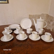 Rosenthal Studio Line Berlin „Secunda Platin“ Kaffeeservice Porzellan 20 Tlg.