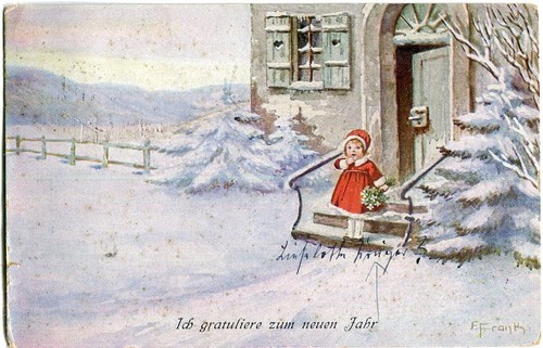 Neujahr mädchen im schnee - mädchen,