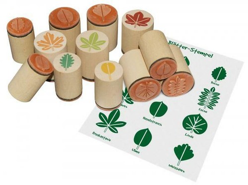 Holz stempel blätter - holz,