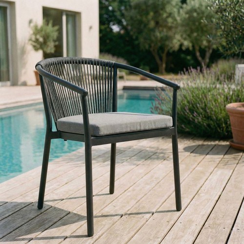 Gartenstuhl aluminium 6er set - aluminium,