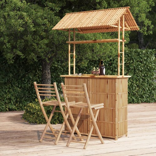 Gartenbar set tlg bambus - set, 3-tlg.