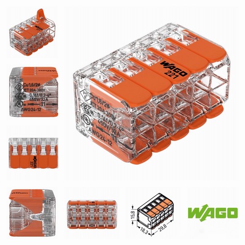 Wago 221 420 - hebelklemme, 10