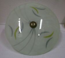 50er 60er Jahre Tellerlampe  Deckenlampe Glas Messing mid century 50s 60s lamp