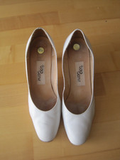 top tanz  Damen Tanz schuhe Pumps Gr. 6,5 oder 39,5 weiß Pfennigabsatz Stiletto