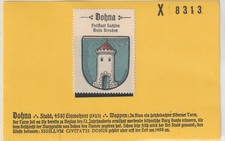 Reklamemarke Wappen von Dohna / Sachsen (K2279)