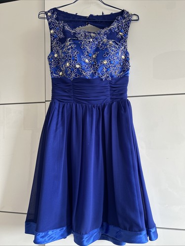 Blaues cocktailkleid - blaues,