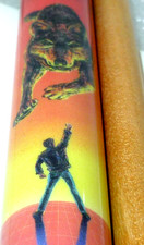 VINTAGE 1992 McDermott HARLEY DAVIDSON MOTORCYCLES HD-4 WOLF-BIKER POOL CUE RARE