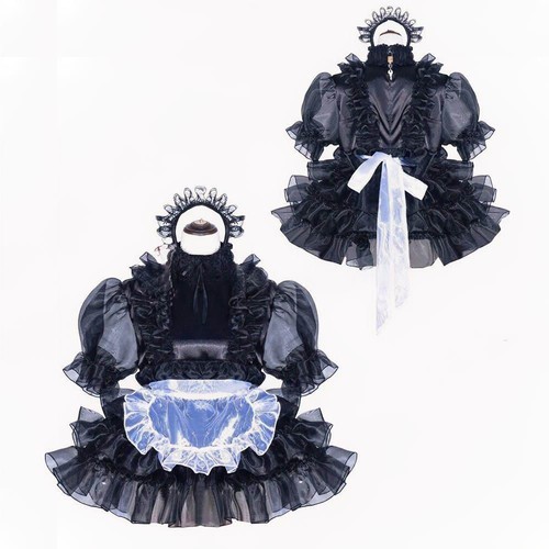 Gothic lolita girl maid black - gothic,
