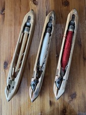 3 ältere Weberschiffchen Schmeing Weseke 46cm, sehr gut erhalten