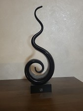 Leonardo Glas-Skulptur No. 35 beige/grau Twist 35 cm hoch 