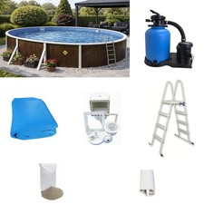 Stahlwandpool Holzoptik 5,5 x