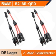 2Pcs Solarkabel Y-Verteiler 1