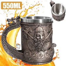 Wikinger Bierkrug Edelstahl
