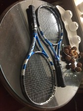 Zwei Tennisschläger Racket Babolat Pure Drive Andy Roddick 315g L4