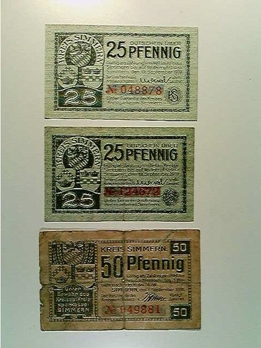 Notgeld kreis simmern 25 - simmern,,