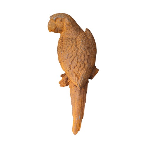 Gartenfigur papagei edelrost - gartenfigur,