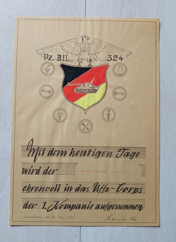 Urkunde frühe bundeswehr - urkunde,