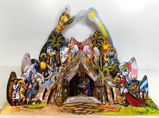 Kubasta Papierkrippe Faltkrippe Pop-up-Krippe 3D Diorama Weihnachtskrippe
