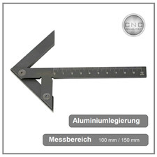 CNC QUALITÄT Zentrierwinkel ALU 100 x 70 mm / 150 x 130 mm - Mittelpunktfinder